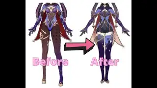 2.4 Skin Remake Close up Comparison - Jean, Amber, Rosaria, Mona