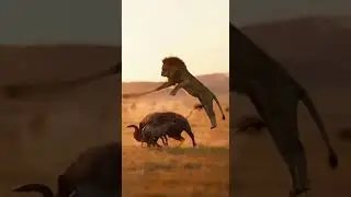 warthog rescue buffalo 🐃 🐖🦁 #sora2 #rescue #buffalo #wildlife #viralshorts