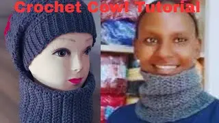 Easy Crochet Cowl Neck Warmer | Crochet Cowl Tutorial for Beginners | Herringbone HDC Stitch