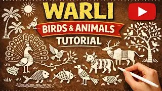 Traditional Warli Art Birds & Animals  #TribalArt #IndianArt#warli art# art tutorial 
