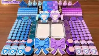 Slime mixing ASMR with My Melody—glossy slime, pops and crackles 