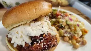 Oven Baked General Tso Chicken Sandwich #dinnerideas #dinnerrecipe #chickendinner #sandwichrecipe