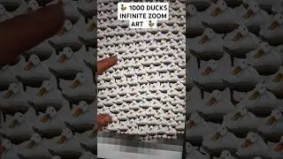 🦆 1000 DUCKS INFINITE ZOOM ART 🦆 #infinitezoom #art #ducks #drawing #shorts #digitalart