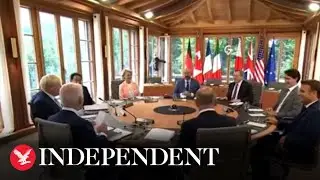 G7 leaders mock Putin&rsquo;s bare-chested horse-riding pictures