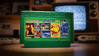 Exploring Cool 8 bit (NES/Famicom) Video Game Multicart KY 7011 (7 IN 1) - Pokemon Silver,Bruce Lee