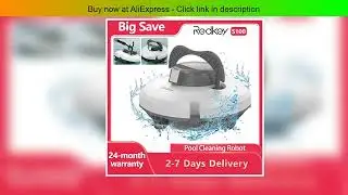 Redkey S100 Cordless Robotic Pool Cleaner Vacuum IPX8 Waterproof 5200mAh Recharge 130 Mins Self-Par