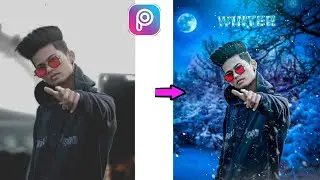 Winter Photo Editing - Picsart | Snowfall Background Photo Editing