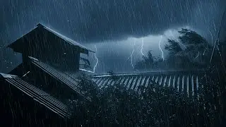 Heavy Rain & Thunder Sounds 🌩️ Night Rain to Sleep Fast and Stay Asleep