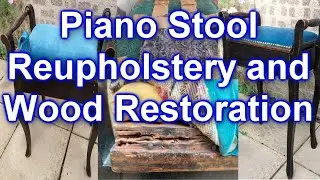 How to reupholster a piano stool