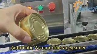 High Speed Automatic Washable Tuna Sardine Vacuum Container Seafood Tin Can Sealer