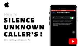 How to silence unknown caller’s ! | #iphone