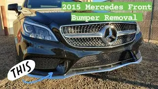 Снятие переднего бампера Mercedes CLS 2015 года