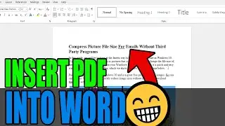 Insert PDF Into Word #shorts