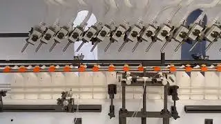 Linear type angle neck bottles filling machine