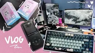 vlog: new keyboard AJAZZ AK820 PRO, going to LGW, opening blind boxes 👾🕹️