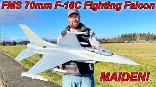 First Flight Of FMS Edf Jet 70mm F‑16c Fighting Falcon  MAIDEN FLIGHT #fms  @fmsmodelRC