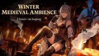 Lanternlit Village Flirtations❄️ | Frozen Streets | Cozy Fantasy Music | Night Stroll🎵