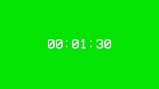 Timer 1 Minute 30 Second Green Screen