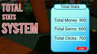 How To Make A TOTAL STATS SYSTEM In Roblox Sudio!