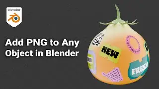 How to Add PNG Images to Objects in Blender | shrinkwrap modifier #blendertutorialforbeginners