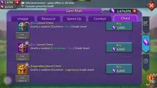 LORDS Mobile: Suicidal Use of Gems  for Legendary Jewel Chests