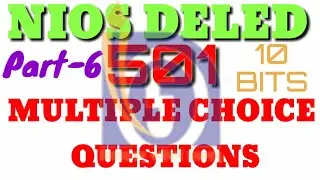 501-ELEMENTARY LEVEL EDUCATION IN INDIA (MCQS)  part 6 WISDOMKNOWLEDGE/ TELUGU NIOS