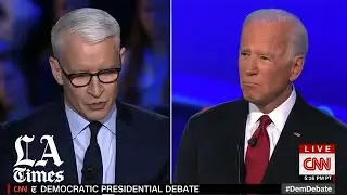 Biden defends his son during the Democratic debate in Ohio