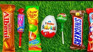 ASMR Most Popular Candys / some lots of colorful rainbow lollipop candy / unpacking chocolate eat