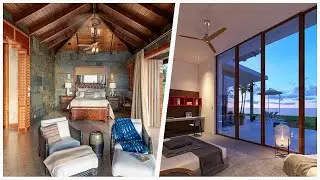 75 Tropical Gray Floor Bedroom Design Ideas You'll Love 🌈