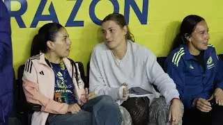 América femenil: Jordan, Nicki Hernández y Sarah Luebbert celebraron el triunfo