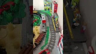 Lego city update, adding railway platform, and motorize downtown street car!  #legocityupdate