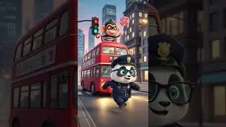 Police Panda vs. Monkey 🍭 The Giant Lollipop Thief!