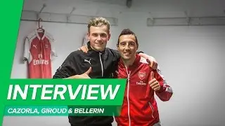 Speed quiz with Giroud, Cazorla & Bellerin in the Arsenal locker room