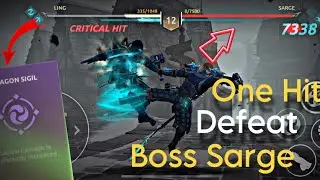 How To Defeat Boss Sarge With A Single Hit In Story Mode | Shadow Fight 4 Gameplay | Evoker OP YT