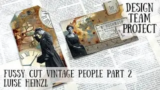 Набор фонов для журнала Junk Journal, часть 2 | Vintage People | Проект DT | Луиза Хайнцль