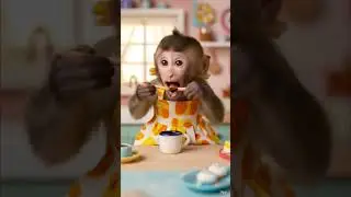 ಬೇಬಿ ಮಂಕಿ redy to  ice cream..