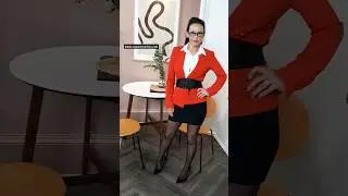 I love a bright blazer for wearing in the office 🥰 #officewear #pantyhose #nylon #women