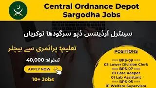 Central Ordnance Depot Sargodha Jobs 2022 || Jobs in Pak Army || Pak Online Jobs