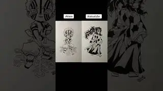 Akaza vs kokushibo chibi drawing 🤏 #drawing