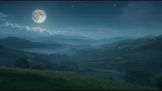Dreamy Medieval Lofi – Cloudy Moon Over Rolling Hills to Relax & Fall Asleep