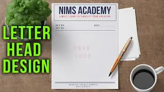How to design a letter head pad design in adobe photoshop video tutorial grafixland 2022