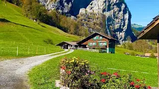 1 minute switzerland 4k video | walking through Grindelwalds
