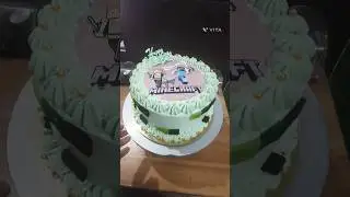 minecraft theme birthday cake design #cake #birthdaycake #youtubeshorts