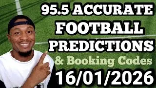 FOOTBALL PREDICTIONS TODAY 16/01/2026  SOCCER PREDICTIONS TODAY | BETTING TIPS, #footballpredictions