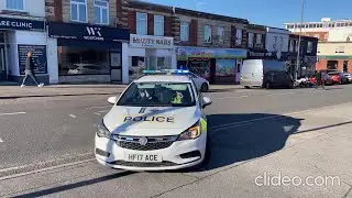 **LIGHT DEMOS** Dorset Police Vehicles Entering & Leaving Winton Police Station