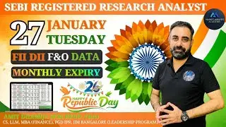 FII DII F&O DATA  Nifty Expiry BankNifty Sensex Prediction Tomorrow Tuesday 27 January 26