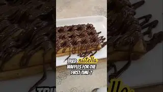 NUTELLA waffles #waffle #nutella #waffles #foodie #foodreview #honestreview #nutellawaffle #ytshorts
