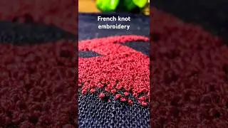 French knot design 🍂🧵 next part up soon! #frenchknot #frenchknotembroidery #embroiderydesign 🍂