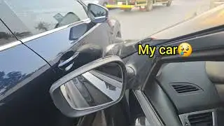 My car got an accident😔 #traffic #accidente #sauditraffic #system #najmanashaad