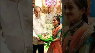 💞Superstar Krishna's💞 granddaughters' half-saree function #KrishnaMaheshBabuManjula familyshorts
